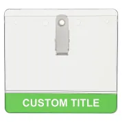 3-1/2" x 2-1/4" Custom Name Tag Holder with Clip