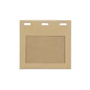 4x3 blank kraft paper badge holder