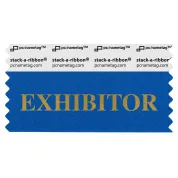 3" x 1-5/8" EXHIBITOR stack-a-ribbon ®, Blue