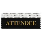 SATTEBKGO_01 Black Attendee badge ribbon