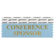 SCOSPCOGO_01 Light blue Conference Sponsor badge ribbon