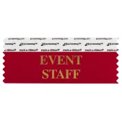 SEVSTREGO_01 red event staff badge ribbon
