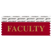 4" x 1-5/8" FACULTY Badge Ribbon