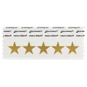 SFISTWHGO_01 five stars badge ribbon in white