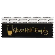 SGLHEBKGO_01 Black glass half empty badge ribbon
