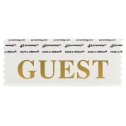 4" x 1-5/8" GUEST Badge Ribbon