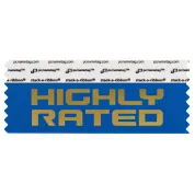 SHIRABLGO_01 Blue highly rated badge ribbon