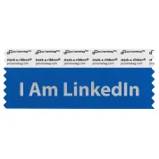 SIAMLBLSI_01 Blue I am LinkedIn badge ribbon, social media badge ribbon