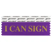 SICSIVIGO_01 violet I can sign badge ribbon