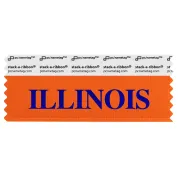 SILLIORBL_01 orange illinois badge ribbon