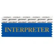SINTEBLGO_01 Blue interpreter badge ribbon