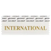 4" x 1-5/8" INTERNATIONAL Badge Ribbon
