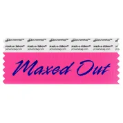 SMAOUNCBL_01 neon cerise maxed out badge ribbon