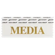 4" x 1-5/8" MEDIA Badge Ribbon