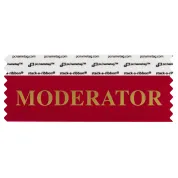 4" x 1-5/8" MODERATOR Badge Ribbon