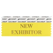 SNEXHCAGO_01 Canary New Exhibitor badge ribbon