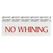 SNOWHWHRE_01 no whining badge ribbon in white
