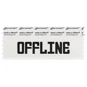 SOFFLWHBK_01 offline badge ribbon in white