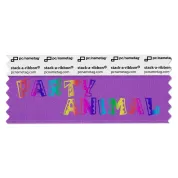 SPAANVIPR_01 violet party animal badge ribbon