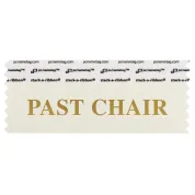 SPACHCRGO cream badge ribbon with Past Chair in gold lettering