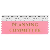 SPLCOROGO neon pink badge ribbon with planning committee in gold lettering