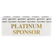 4" x 1-5/8" PLATINUM SPONSOR Badge Ribbon