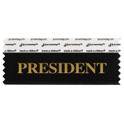 4" x 1-5/8" PRESIDENT Badge Ribbon