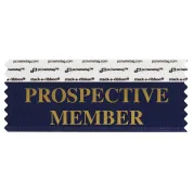 SPRMENAGO navy badge ribbon with prospective member in gold lettering