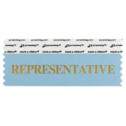 SREPRCOGO light blue badge ribbon with representative in gold lettering