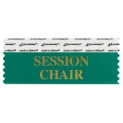 SSECHTEGO teal badge ribbon with session chair in gold lettering