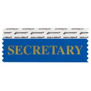 SSECRBLGO Blue badge ribbon with Secretary in gold lettering