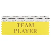 STEPLCAGO Canary yellow badge ribbon with Team Player in gold lettering