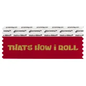STHIRREGO red badge ribbon with that's how I roll in gold lettering