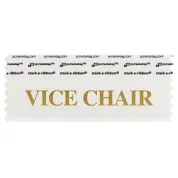 SVICHWHGO white badge ribbon with vice chair in gold lettering