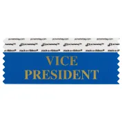 4" x 1-5/8" VICE PRESIDENT Badge Ribbon