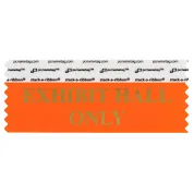 SXHHONOGO_01 neon orange exhibit hall only badge ribbon