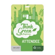 3 3/4" x 5 1/2" Recyclable Eco Plastic Event Pass