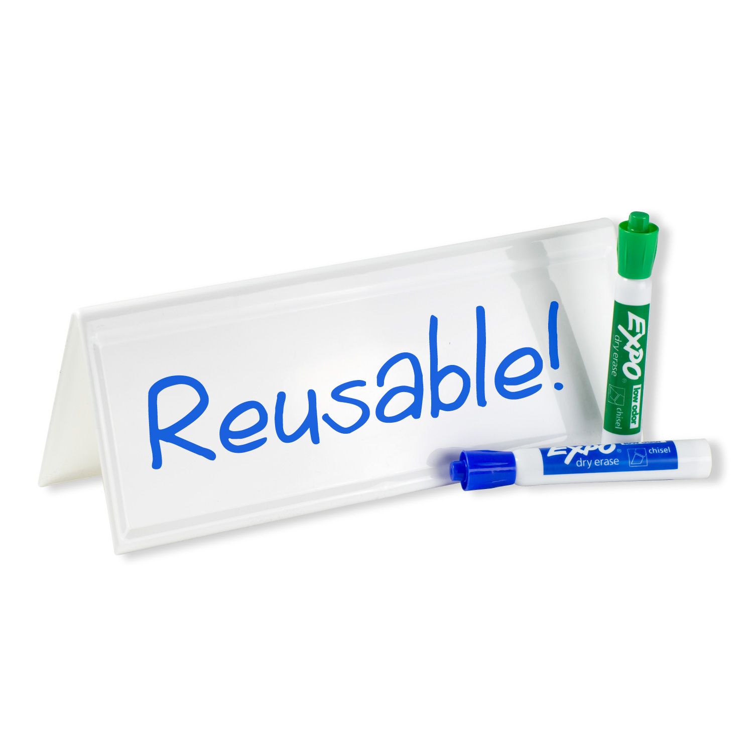 Dry Erase Name Tents: Reusable pack of 10, 11 x 4