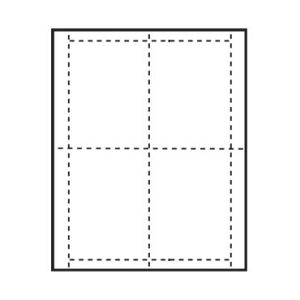 4" x 5-1/8" Vertical Paper Name Tag Insert, Blank, Pack of 500 Inserts