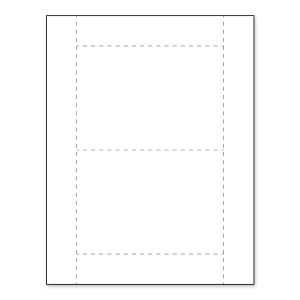 3 5/8 x 5 1/2 Inch Standard 2 Pocket Inserts Micro-Perferated 57 Pound Exact Vellum Bristol 500 Inserts Per Package Name Badge Productions 