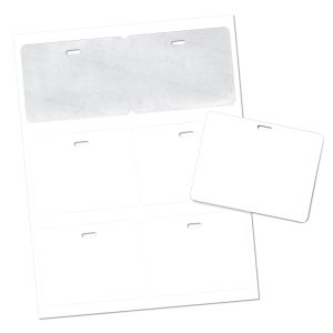 4" x 3" TEMP Badge Paper Name Tag, Blank, Pack of 500 Badges
