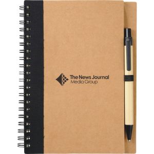 Eco Spiral Notebook with Pen, Black