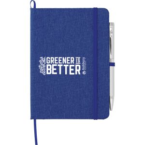 5" x 7" Recycled Cotton Bound Notebook, Blue