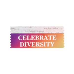 4" x 1-5/8" CELEBRATE DIVERSITY stack-a-ribbon ®, Rainbow