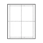 4 inch x 5-1/8 inch Vertical Paper Name Tag Inserts for at home printing