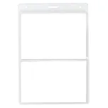 Two pocket badge holder can hold both a 4-1/4x6 event agenda and 4x3 Name Tag