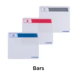 Event badge organizer labels include 26 alphabetical, 4-1/4" x 3-2/3" divider tabs from A to Z