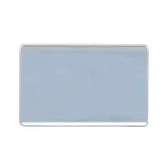 Reusable 3-3/8" x 2-1/8" silver metal employee name tag