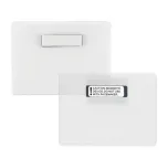 4" x 3" name tag holder made with 38% thicker material and stronger edge welds