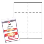 4-1/4" x 6" Agenda Paper inserts with Name Tag are compatible with laser and inkjet printers